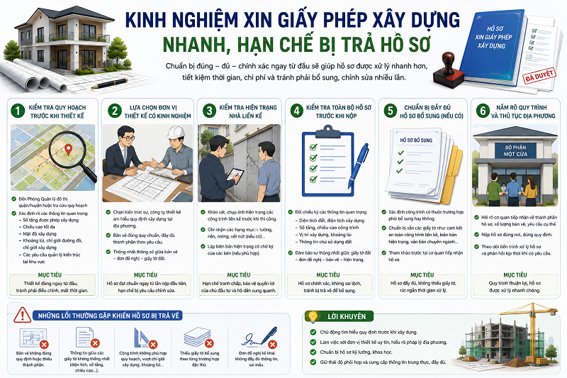 
Kinh Nghiệm Xin Giấy Phép Xây Dựng Nhanh, Hạn Chế Bị Trả Hồ Sơ
