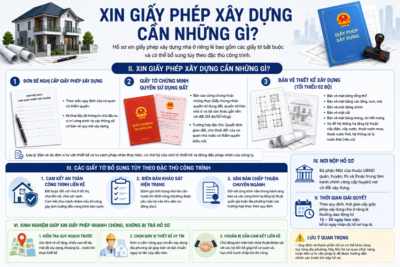 
Xin Giấy Phép Xây Dựng Cần Những Gì?
