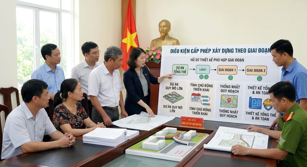 Điều kiện cấp phép xây dựng theo giai đoạn