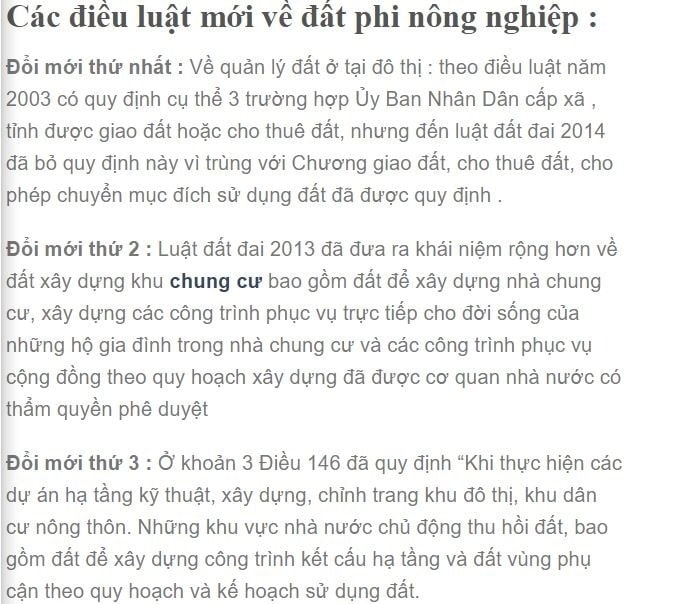  Ảnh 6: Chi tiết quy định về đất phi nông nghiệp