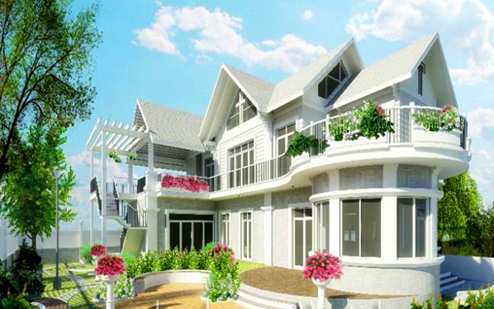 
Ảnh 8: Phối cảnh các mẫu biệt thự hai tầng đẳng cấp kiểu Mỹ
