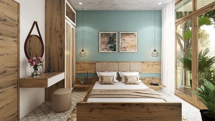 
Ảnh 40: Phòng ngủ Homestay với nội thất gỗ
