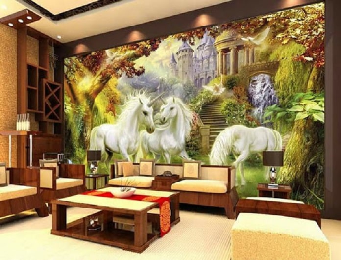 Ảnh 15: Giấy dán 3D phong cảnh mẫu 3