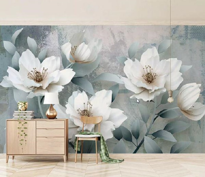 Ảnh 18: Giấy dán tường 3d phòng khách đẹp mẫu 3