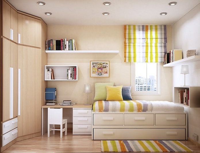
Ảnh 45: Phòng ngủ nhỏ nên chọn nội thất thông minh
