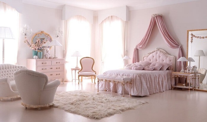 
Ảnh 48: Màu hồng cùng lối phá cách tân cổ điển trang trí phòng ngủ
