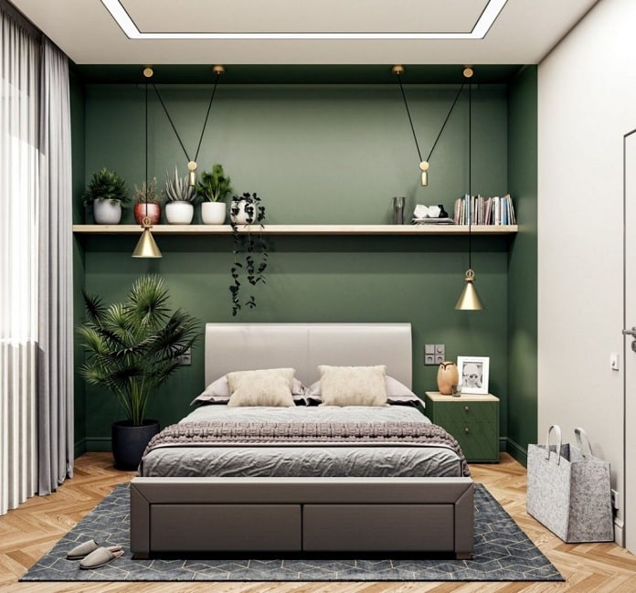 
Ảnh 52: Phòng ngủ xanh lá đầy tinh tế
