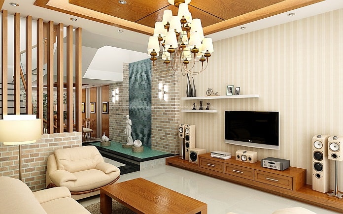 Ảnh 3: Giấy dán tường 3d phòng khách nhỏ mẫu 3