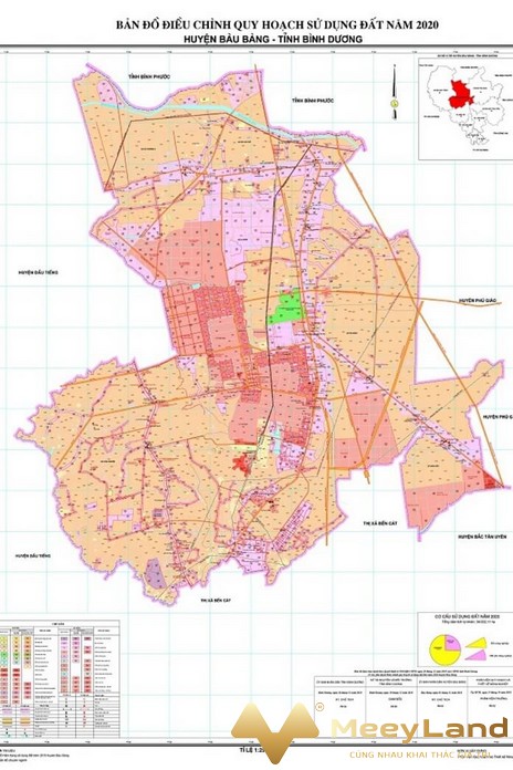 Ảnh 11: Bản đồ quy hoạch huyện Bàu Bàng (Nguồn: Internet)