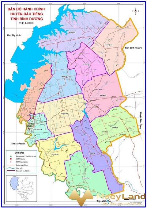 Ảnh 12: Bản đồ quy hoạch huyện Dầu Tiếng (Nguồn: Internet)