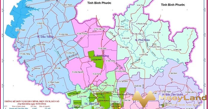 Ảnh 13: Bản đồ quy hoạch huyện Phú Giáo (Nguồn: Internet)