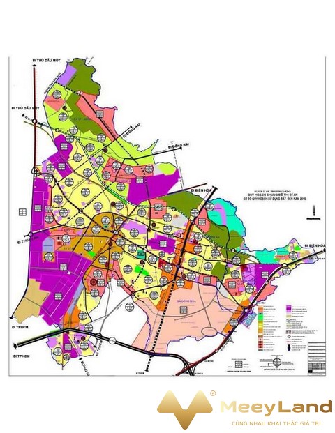 Ảnh 7: Bản đồ quy hoạch Dĩ An (Nguồn: Internet)