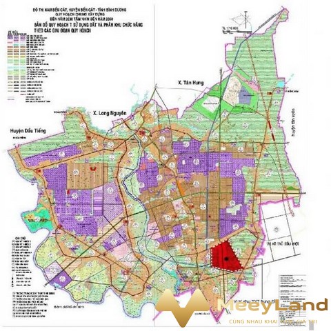 Ảnh 8: Bản đồ quy hoạch thị xã Bến Cát (Nguồn: Internet)