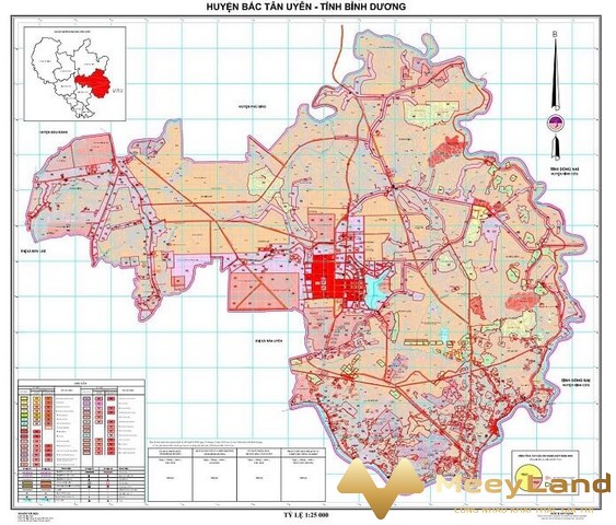 Ảnh 10: Bản đồ quy hoạch huyện Bắc Tân Uyên (Nguồn: Internet)