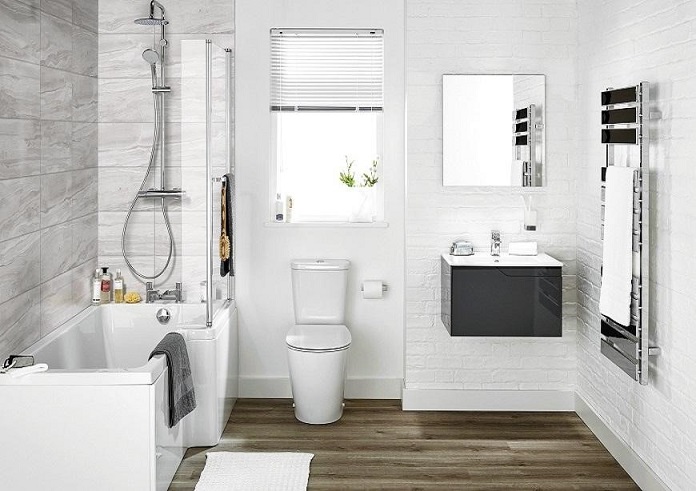  Ảnh 36: Gương treo tường nhà vệ sinh thiết kế kiểu truyền thống nhưng đẹp