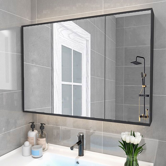  Ảnh 37: Sử dụng gương treo tường nhà tắm là giải pháp giúp không gian rộng và thoáng hơn