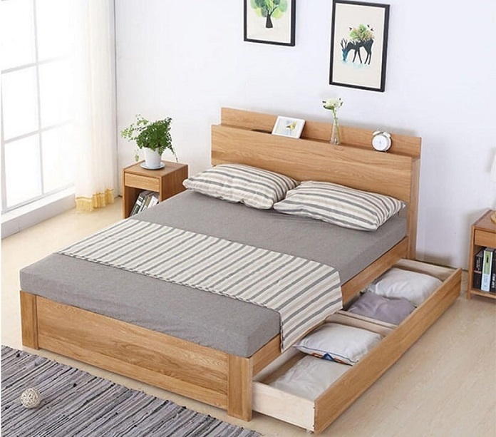  Giường ngủ đơn 1m2 có kích thước chiều rộng là 1m2