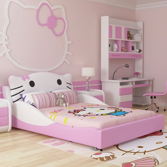  Giường ngủ đơn cho bé gái được thiết kế đáng yêu