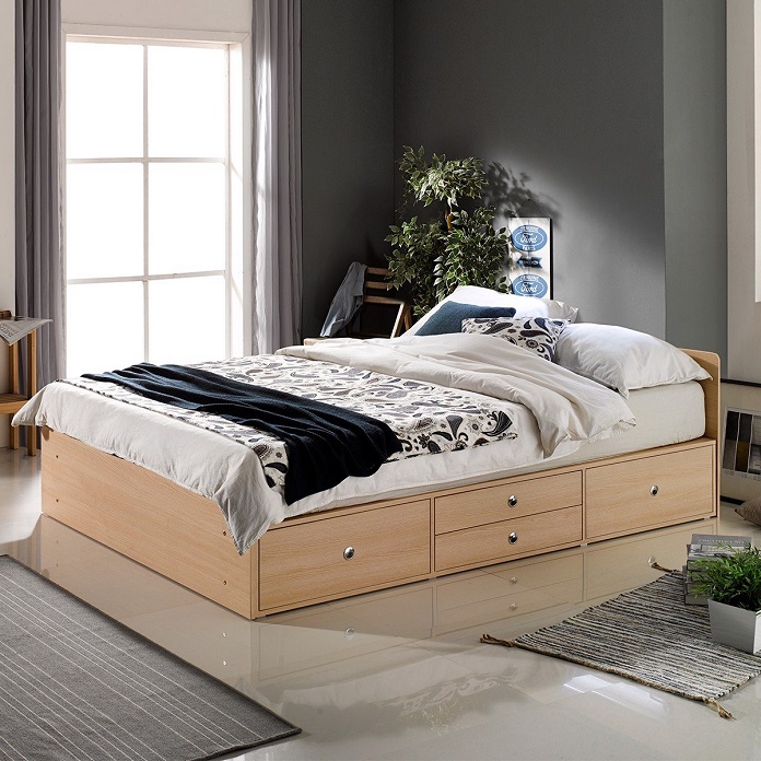  Giường ngủ đơn gỗ công nghiệp có kiểu dáng hiện đại