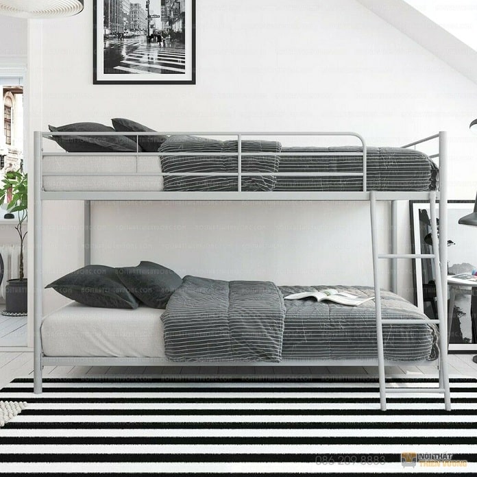  Ảnh 1: Giường sắt 2 tầng là lựa chọn tuyệt vời cho không gian nhỏ hẹp ( Nguồn Internet)