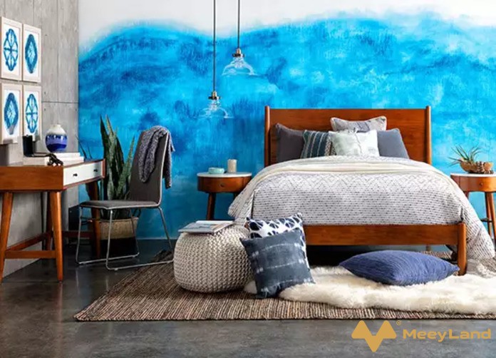 
Ảnh 4: Khi lựa chọn màu sắc chủ đạo cho không gian phòng ngủ thì nên cân nhắc các gam màu chẳng hạn như: xanh lá cây, xanh đậm, xanh nước biển, đen. (Nguồn: Internet)
