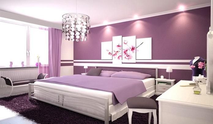  Phòng ngủ màu tím ngập tràn sự lãng mạn