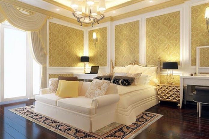  Phòng ngủ màu vàng hợp với người mệnh Kim