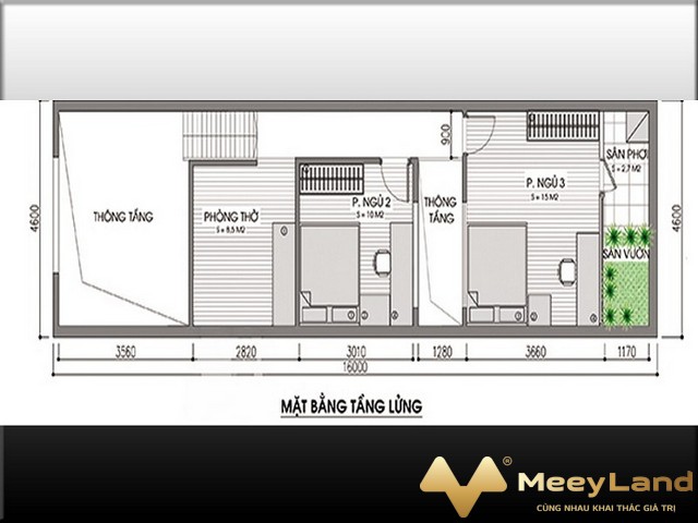 Ảnh 6: Thiết kế vị trí thích hợp để xây dựng phòng thờ (Nguồn: Meeyland.com)