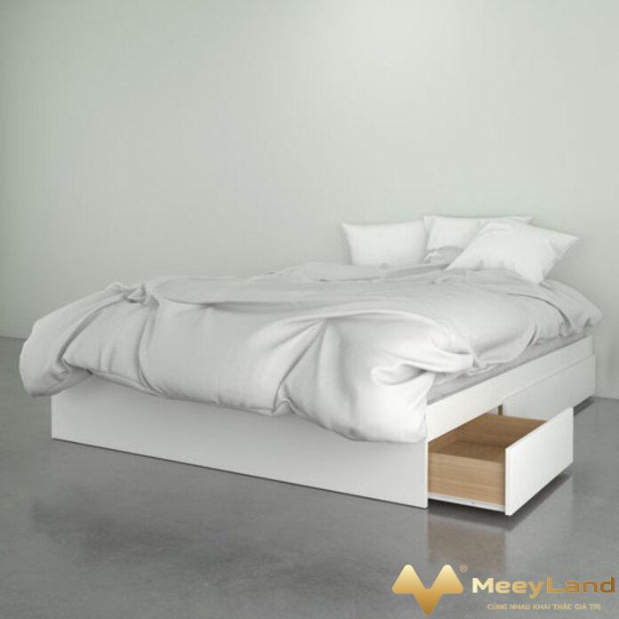  Ảnh 1: Thiết kế giường màu trắng nhập khẩu cao cấp (Nguồn: Internet)