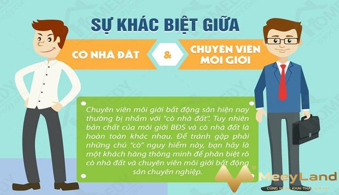  Ảnh 2: Phân biệt môi giới nhà đất chuyên nghiệp và cò đất (Nguồn: Internet)