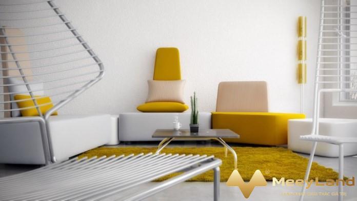 
Ảnh 2: Thiết kế nội thất với tông màu vàng kết hợp trắng tinh khiết (Nguồn: Internet)
