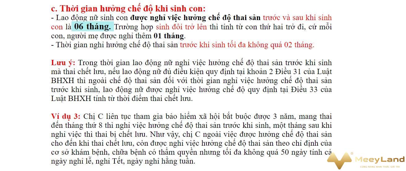  Ảnh 3: Chế độ hưởng thai sản khi sinh con cũng được quy định rõ trong luật (Nguồn: Internet)