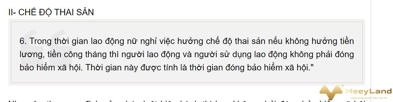  Ảnh 5: Trích luật trả lời câu hỏi thời gian nghỉ thai sản có được tính bảo hiểm xã hội không (Nguồn: Internet) 