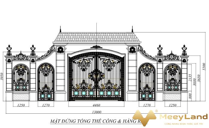 
Ảnh 6: Cổng biệt thự không cửa phụ (Nguồn: Internet).
