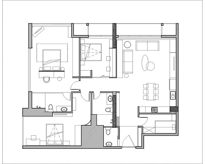 
Ảnh 25: Bản vẽ thiết kế căn hộ 120m2 3 phòng ngủ
