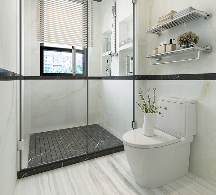  Ảnh 27: Nhà vệ sinh chung với thiết kế gọn gàng, phù hợp với diện tích sử dụng