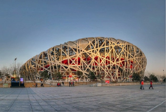  Ảnh 9: Sân vận động quốc gia Trung Quốc với thiết kế hình tổ chim ấn tượng