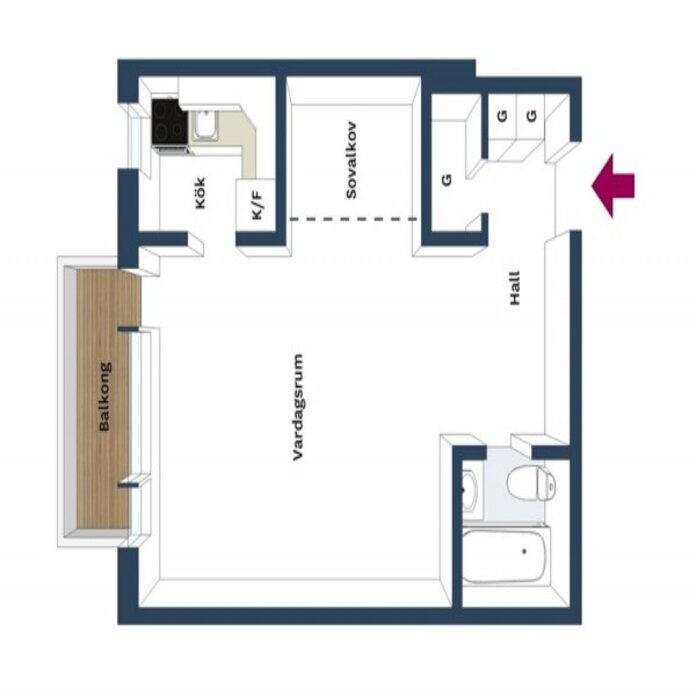 
Ảnh 2: Bản vẽ thiết kế căn hộ 1 phòng ngủ 30m2
