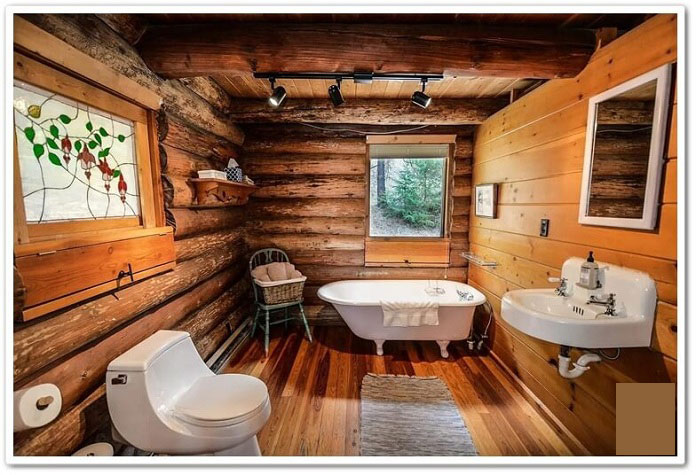 
Ảnh 74: Mẫu phòng tắm bằng gỗ theo xu hướng vintage độc đáo
