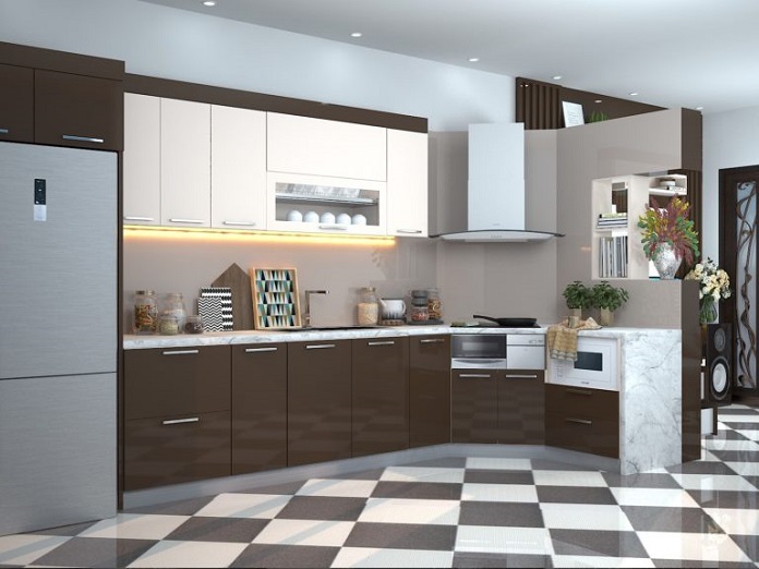 
Ảnh 18: Phòng bếp đơn giản với tông màu trung tính
