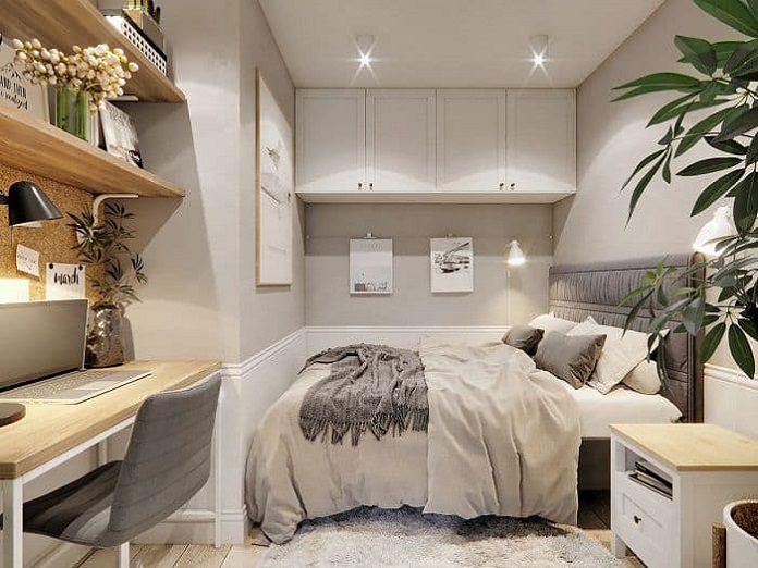 
Ảnh 10: Thiết kế nội thất chung cư nhỏ với phòng ngủ ấm cúng, thoải mái
