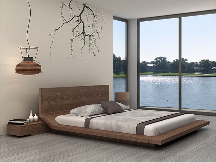  Ảnh 8: Cách kê giường ngủ đúng hướng không chiếu thẳng vô gương