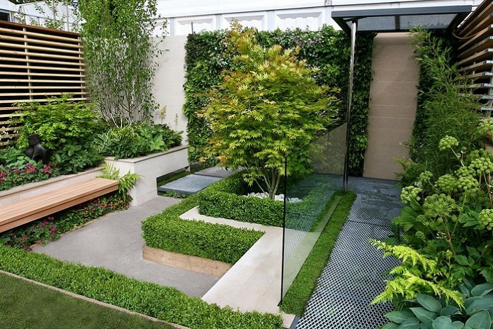 
Ảnh 32: Thiết kế sân vườn biệt thự hiện đại giúp không gian trở nên mát mẻ, hài hòa với thiên nhiên
