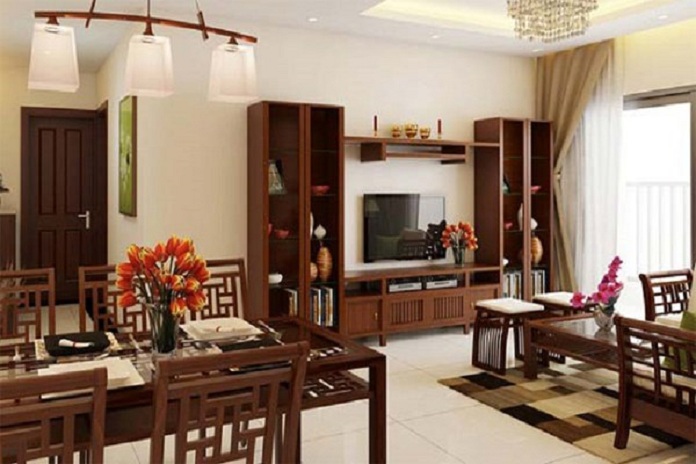 Ảnh 18: Bàn thờ kết hợp tủ tivi là thiết kế phổ biến hiện nay