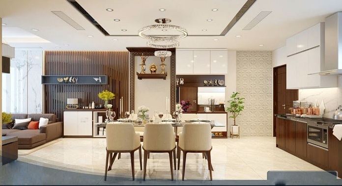 Ảnh 21: Mẫu bàn thờ nhà chung cư cho không gian rộng