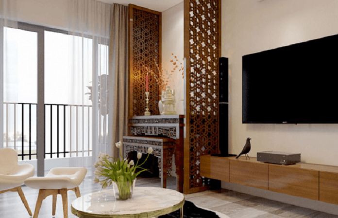 Ảnh 14: Mẫu bàn thờ chung cư hiện đại cho không gian thẩm mỹ