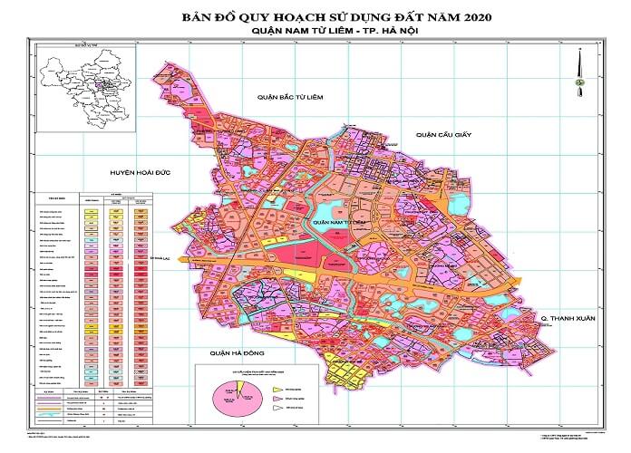 
2.Bản đồ quy hoạch quận Nam Từ Liêm
