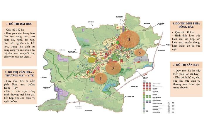 
4.Định hướng quy hoạch phát triển 4 khu đô thị mới tại thành phố Buôn Ma Thuột
