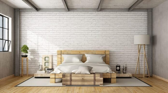 
Mẫu phòng ngủ phong thuỷ vời giường gỗ
