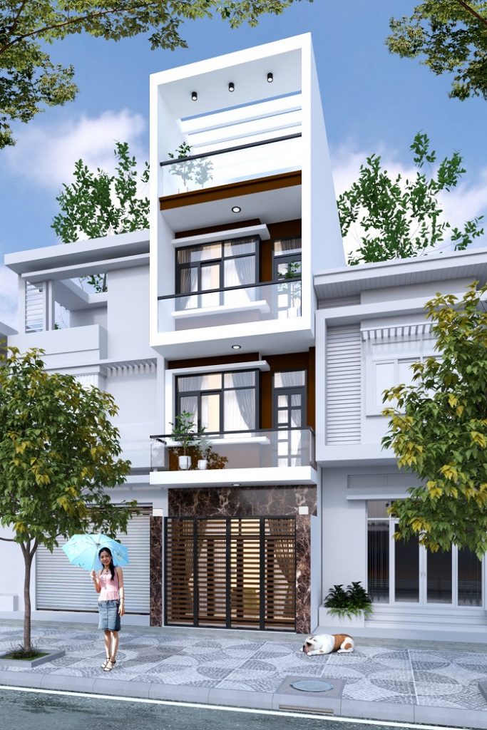 Ảnh 12: Mẫu nhà phố 3 tầng 1 tum hiện đại